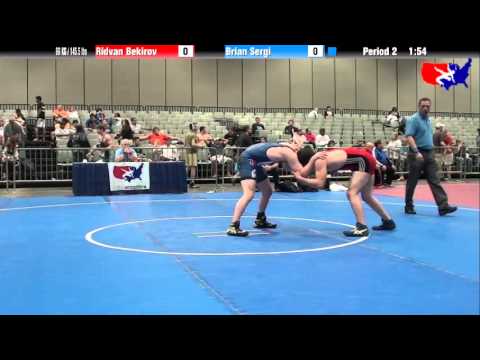 Ridvan Bekirov vs. Brian Sergi at 2013 Junior Nationals - FILA - FS