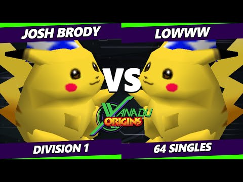 Xanadu Origins - Josh Brody (Pikachu) Vs. Lowww (Pikachu) Smash Bros - SSB64