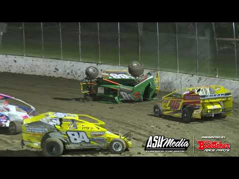 V8 Dirt Modifieds: Ash Hall Rollover - Lismore Speedway