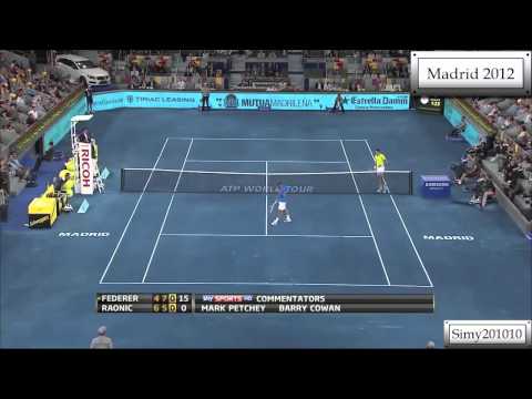 Roger Federer vs Milos Raonic Madrid 2012 (HD)