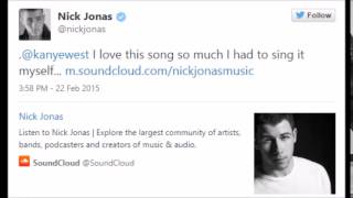 NICK JONAS Covers Kanye West &quot;Only One&quot; on SoundCloud -- He Sounds Amazing !!