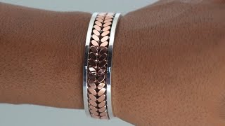 Twisted Copper & Silver Cuff Bracelet | Looks Like Luxury | Made by Hand! | jewelry Tutorial