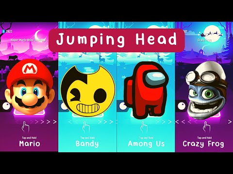 Super Mario vs Bandy vs Among Us vs Crazy Frog I EDM Rush Tiles Hop