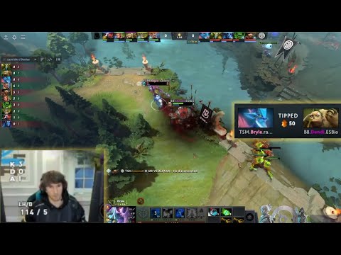 Dendi making plays in the Midlane against TSM.Bryle