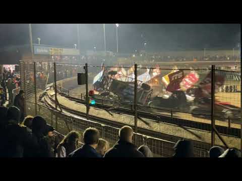 BriSCA F1 Stockcars - 525 Nigel De Kock Rollover - Kings Lynn Final - Saturday 6th November 2021