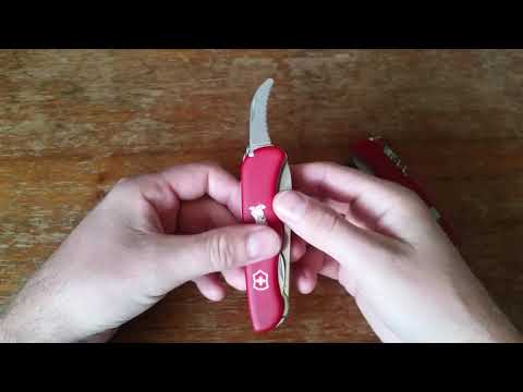 Peilis Victorinox Hunter raudonas video