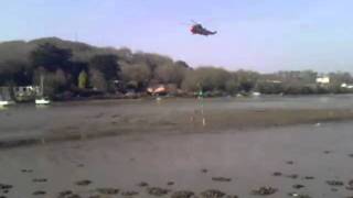 preview picture of video 'Royal Navy Sea King at Truro 050311.mpg'