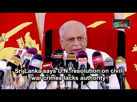 Sri Lanka says U.N. resolution on civil war crimes lacks authority