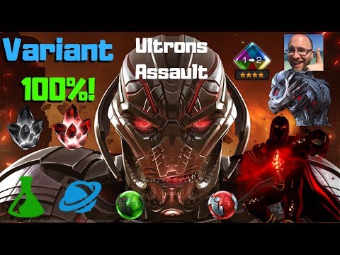Ultrons Assault Variant Mode! 100% Live! - Marvel Contest Of Champions