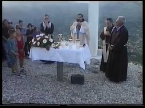 Ilići - 1999-a Lipanjske zore.Sv Misu predvodi fra. Lasta.