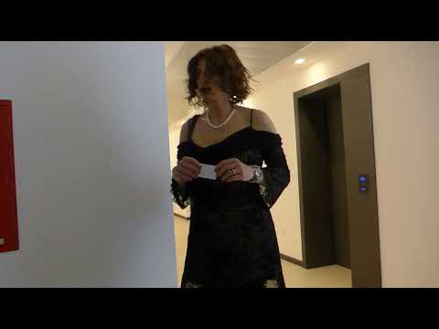 Corinne Cherie, transvestite walking in hotel