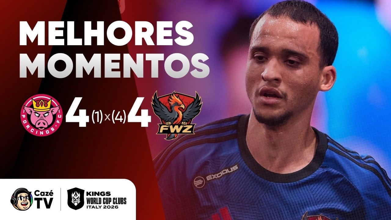 MELHORES MOMENTOS: PORCINOS 4(1) X (4)4 FWZ | COPA DO MUNDO DE CLUBES KINGS LEAGUE | 2ª RODADA