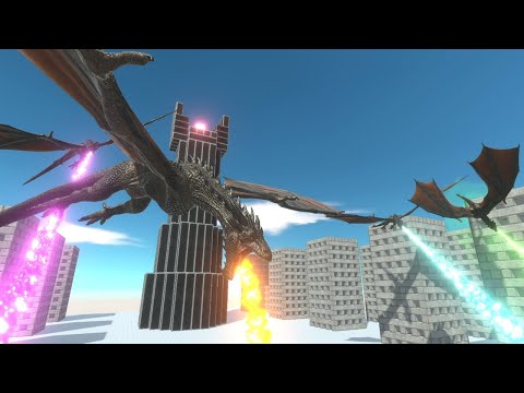 DRAGON Team vs ALL FACTION ARMY Animal Revolt Battle Simulator