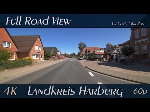 Marschacht, Landkreis Harburg, Germany: Elbuferstraße - 4K (2160p/60p) - Autofahrt - Car Ride Video