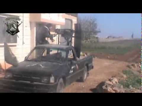 استهداف قوات النظام على جبهة الكم في ريف حمص برشاش 14.5 من قبل كتيبة أسود الأرض