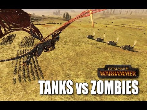 PANZER ARMY rolling over the zombies  TOTAL WAR WARHAMMER Epic Battle