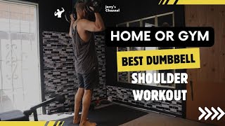 MY TOP 3 DUMBBELL SHOULDER WORKOUT  at Home Gym