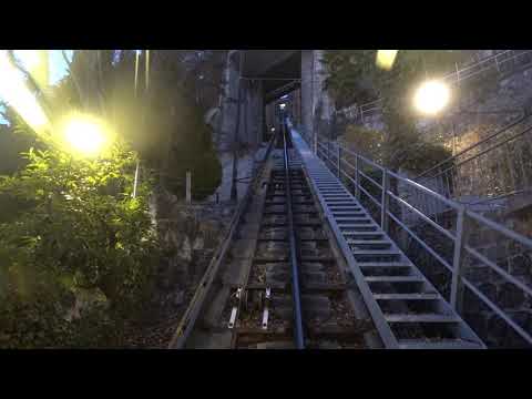 Standseilbahn 1820.01 Glion - Territet 2019 Bergfahrt am Abend - Funiculaire