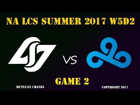 CLG vs C9 Highlights Game 2 NA LCS Summer 2017 Counter Logic Gaming vs Cloud9