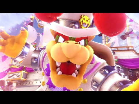 Super Mario Odyssey - 100% Walkthrough Part 11 No Commentary Gameplay - First Bowser Boss Fight