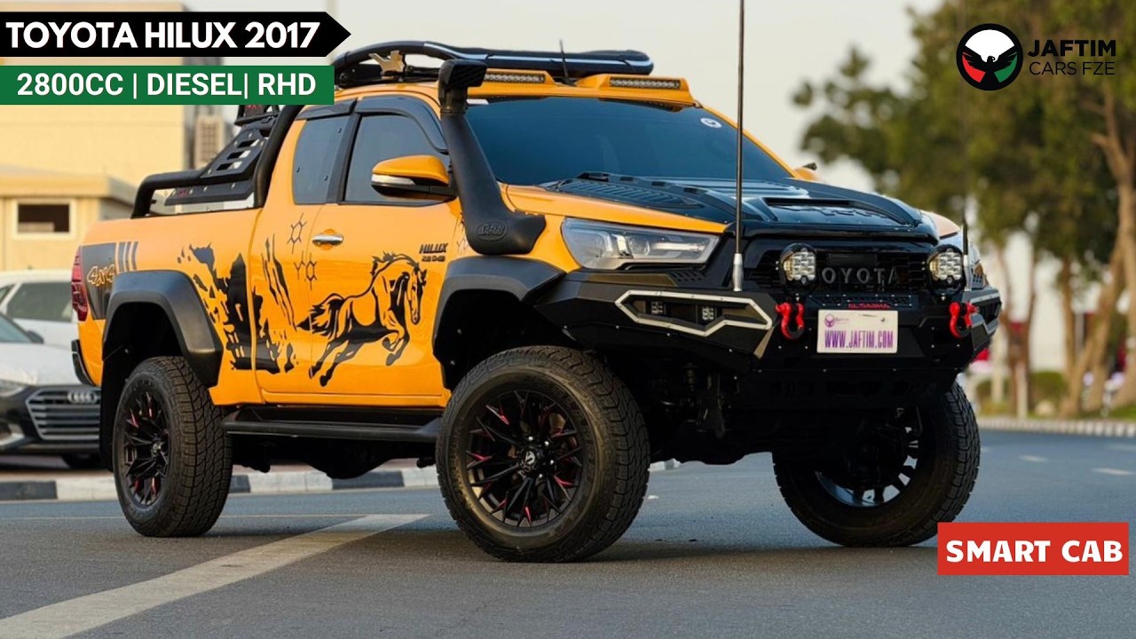 Toyota Hilux 2017| 2.8 DIESEL ENGINE | MT | RHD | SMART CAB | HEAVY BULL BAR WITH LED LIGHTS |  HEAVY SPORTS BAR video