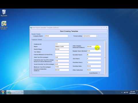 Excel Payroll Calculator Template Software