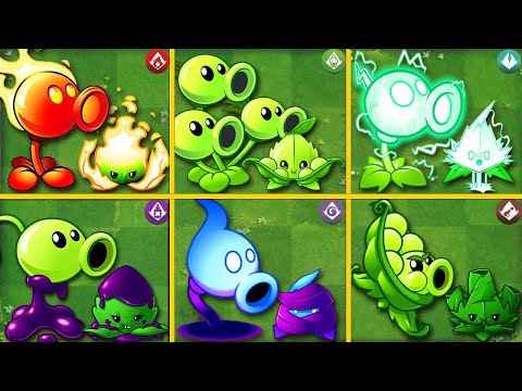 Random 6 Pair PEA & Mint Plants Battlez - Who Will Win? - Pvz 2 Team Plant vs Team Plant