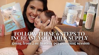 6 THINGS I DID TO INCREASE MY MILK SUPPLY | 2oz TO 10 oz PER PUMPING SESSION | BUILD FREEZER STASH