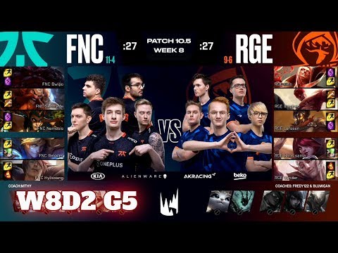 Fnatic vs Rogue | Week 8 Day 2 S10 LEC Spring 2020 | FNC vs RGE W8D2