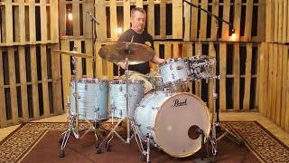 Video thumbnail for Pearl Session Studio Select Ice Blue Oyster Drum Set - 22, 10, 12, 14, 16 by The Drum Shop - Portland, Maine