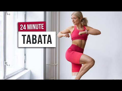 24 MIN TABATA HIIT Full Body - Super Sweaty Home Workout - No Equipment, No Repeat