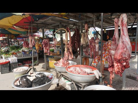 Morning Countryside Food Market - Activities of Khmer Vendors Selling Food in PangSei Kampong Speu