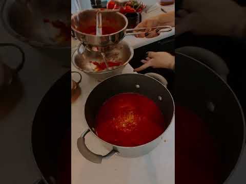 🍅 HOMEMADE KETCHUP 🍅 check description for full recipe! #homestead #garden #homemade #homemaking