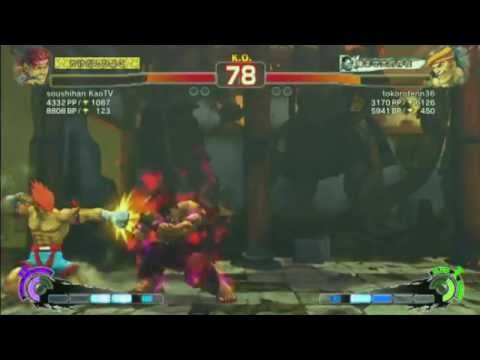SSF4 AE: Kazunoko (Evil Ryu) VS a tokorotenn36 (Adon)