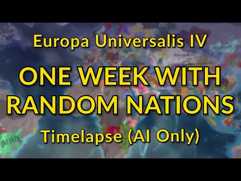 I left EU4 running for 1 week with Random Nations (AI Only Timelapse)