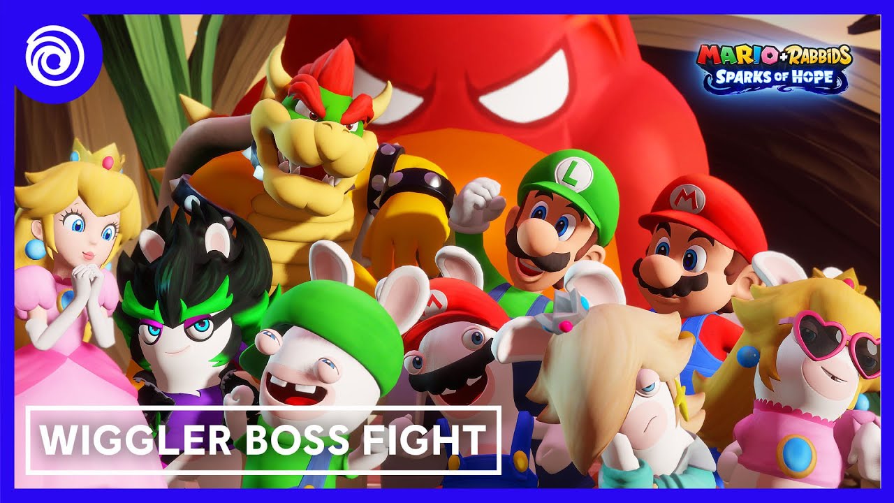 Mario + Rabbids Sparks of Hope: Wiggler Boss Fight Gameplay Preview | #UbiForward - YouTube