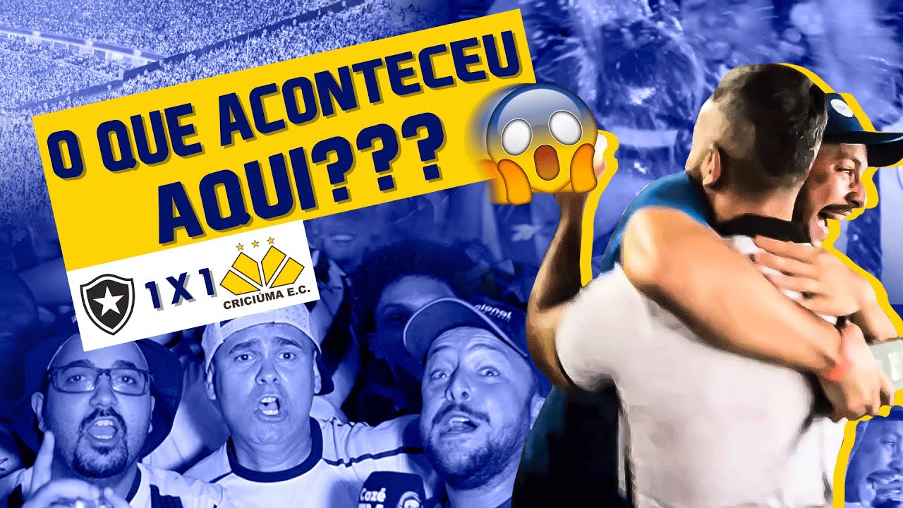 VÍDEO: da loucura à frustração, jornalista mostra reações da torcida do Botafogo no Maracanã em empate com Criciúma