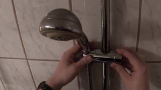 Sinobest 18-25 mm verstellbare Duschhalterung 360° drehbar Verchromt unboxing und Anleitung