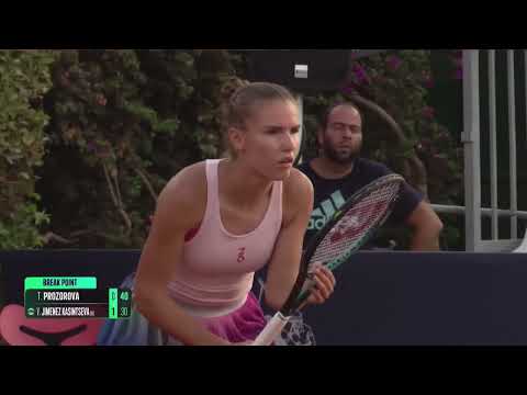 Tatiana Prozorova (RUS) vs Victoria Jimenez Kasintseva [6] (AND)  7-6 6-4 / W125 Palermo / 1st Round