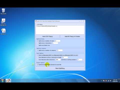 Split CSV Files Into Multiple Files Software