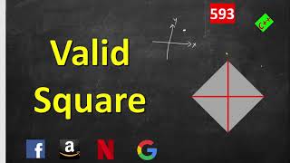 YouTube video 'Valid Square | LeetCode 593 | C++, Java, Python'
