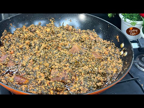 HOW TO MAKE AUTHENTIC GHANAIAN LOCAL KONTOMIRE STEW | GHANA’S FAMOUS PALAVA SAUCE | Kontomire Stew