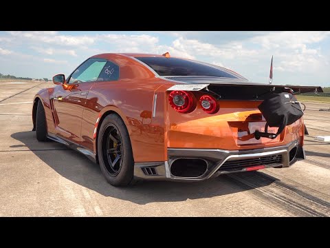 2000HP Nissan GT-R R35 TTE The Turbo Engineers! 0-329 KM/H Acceleration @ 1/2 Mile!