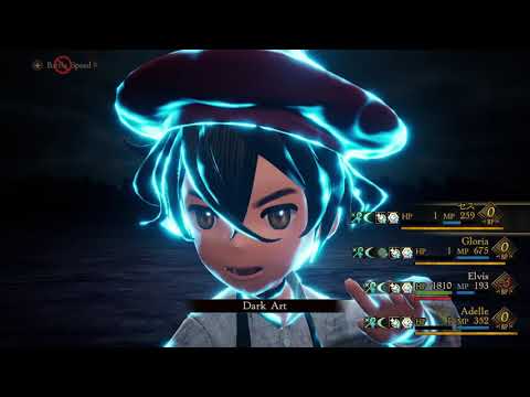 Bravely Default 2 - Jormungandr  [Low ~Level 28, Hard Difficulty, Fast Fight]