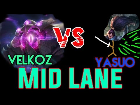 【LoL】Velkoz vs Yasuo - Mid Lane !! I LOVE VELKOZ !