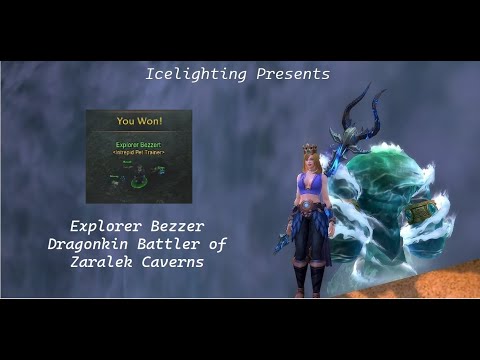 Explorer Bezzer - Dragonkin Battler of Zaralek Caverns - Three level 25 Dragonkin Battle pet win