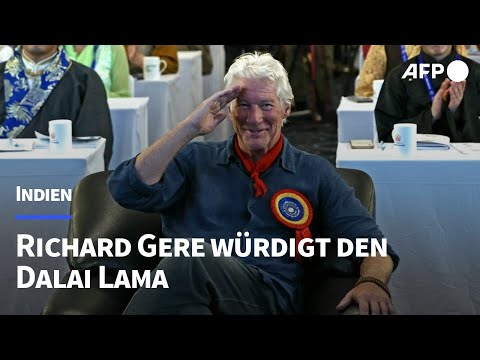 Hollywood-Star Richard Gere würdigt den Dalai Lama | AFP