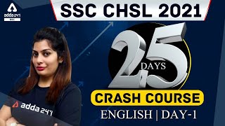 SSC CHSL 2021 | English #1 | 25 Days Crash Course TO Crack SSC CHSL Exam