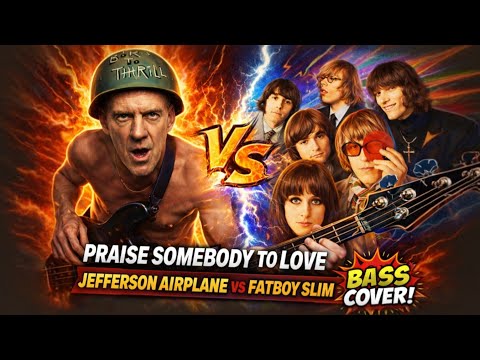 Praise Somebody to Love (Jefferson Airplane vs Fatboy Slim) - Bass cover Mashup