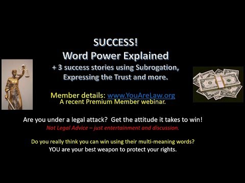 Success with Subrogation, Expressing the Trust, and Syntax Parse